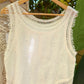 Italian Lace White Embroidered Top With Fringes