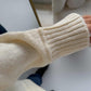 Cream Oversized Pullover With Side Slits