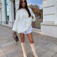 Italian White Triko Cardigan With Golden Buttons