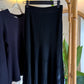 Black Wool Bodycon Pleated Skirt