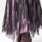 Marble Plum Asymmetrical Chiffon Skirt