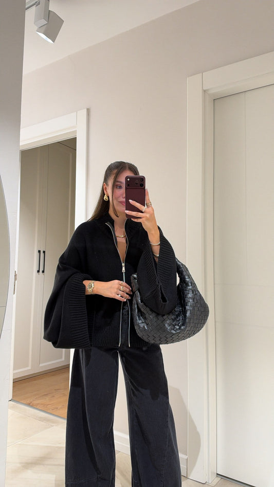 The Butterfly Black Triko Jacket