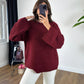 Burgundy Round Neck Stitch Pullover