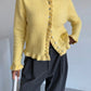 Yellow Ruffled Cardigan