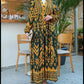 Teal & Golden Patterned Dress