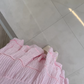 Pink Stripy Flowy Skirt