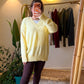 Basic Yellow V Neck Pullover