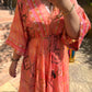 The Moroccan Orange Embroidered Dress