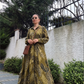 Olive Paisley Flowy Dress