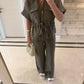 Olive zipped Belted Top