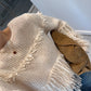 The Boho Fringe Cream Pullover