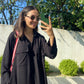 Black Linen Shirt Dress With Pockets