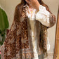 Brown Cotton Double-Face Pashmina