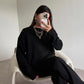 Basic Black Round Neck Pullover