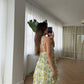 Yellow Lemon Chiffon Ruffles Dress