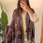 Chocolate Brown Cotton Double-Face Pashmina