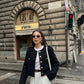 Black Golden Buttons Wool Jacket