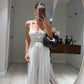Premium White Elastic Waist Palazzo Pants