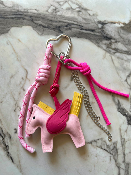 Pink Fuchsia Unicorn Bag Charm