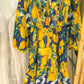 Antica Sartoria Blue Lemon Dress With Handmade Embroidery Beads