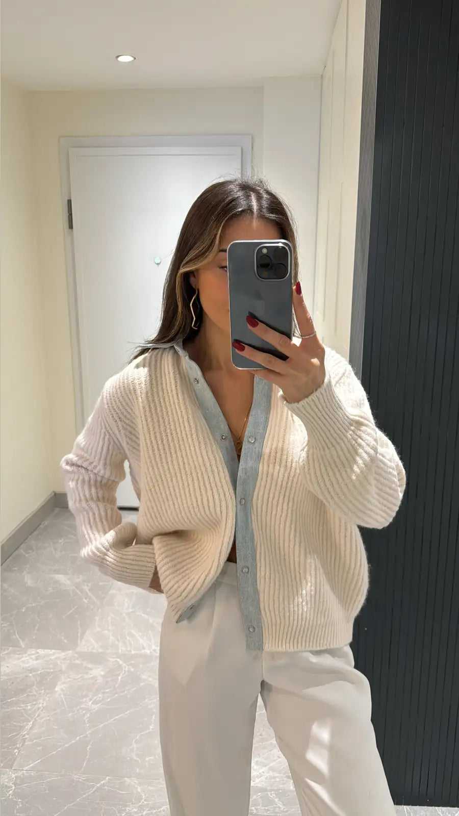 Cream X Denim Wool Jacket