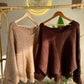 Chocolate Brown Boat Neck Heavy Pullover