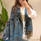 Shades of Blue Cotton Double-Face Pashmina
