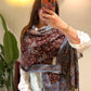Chocolate Brown Cotton Double-Face Pashmina