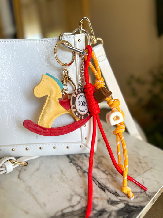 Yellow Unicorn With Letters Bag Charm