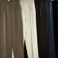 Olive Classic Pants With Golden Button