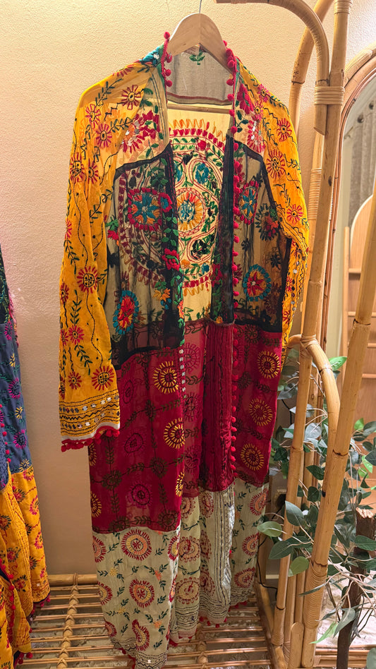 The Indian Handmade Embroidery Patchowrk Kimono (Pattern 3)