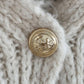 Italian Cream Triko Cardigan With Golden Buttons
