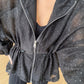 Sparkly Organza Black Studded Jacket