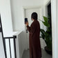 Brown Fluffy Heavy Longline Coat Cardigan