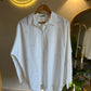 White Embellished Heart Oversized Shirt