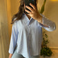 The Glam Blue Stone Embellished Shirt
