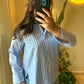 The Glam Blue Stone Embellished Shirt