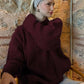 Mahogany Braided Bell Sleeves Pullover