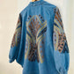 Light Blue Denim Embroidered Sequin Kimono