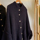 Italian Brown Triko Cardigan With Golden Buttons