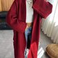 Maroon Heavy Longline Coat Cardigan