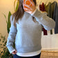 Grey Melton Sweatshirt With White Extension