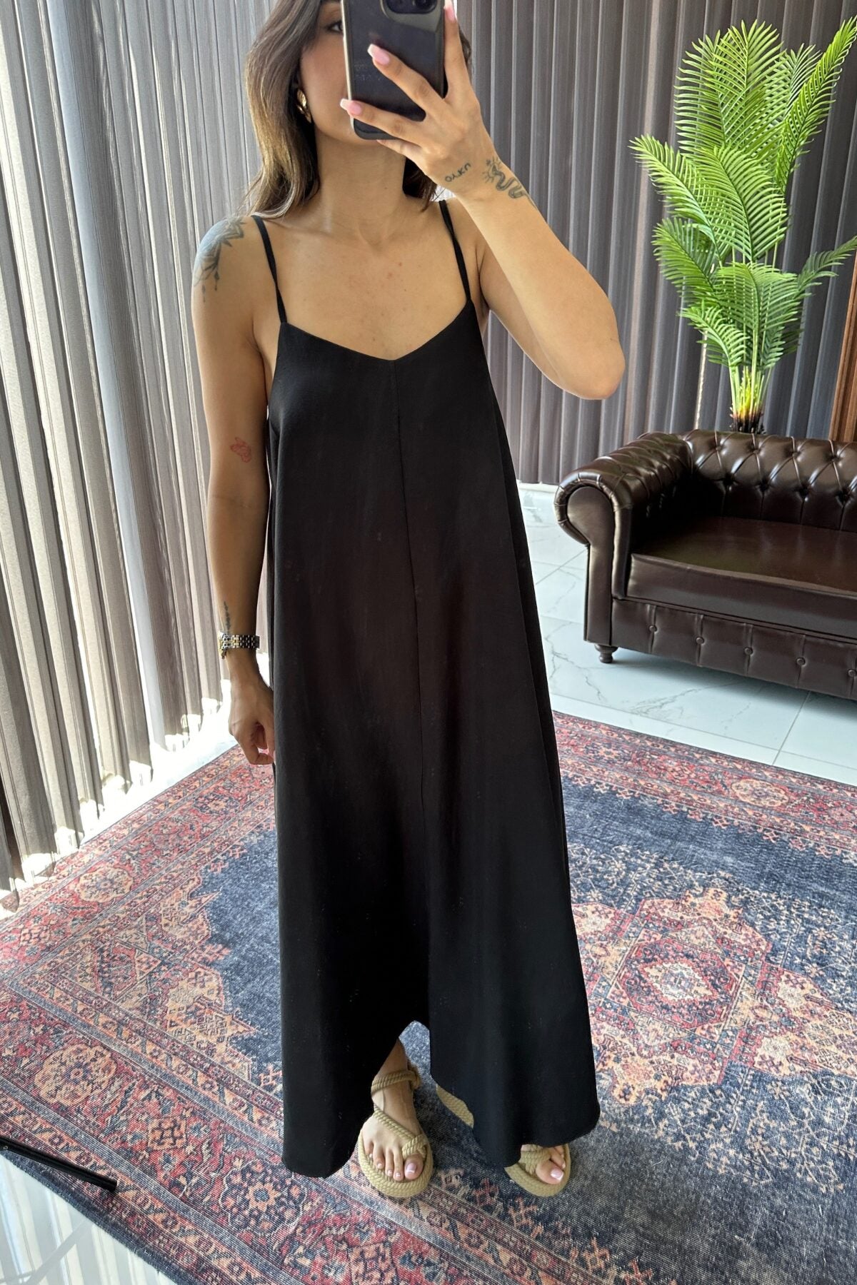 Black Straps Basic Dress