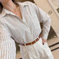 Black & White Striped Cotton Shirt
