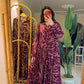 Plum & Pink Zebra Flowy Dress