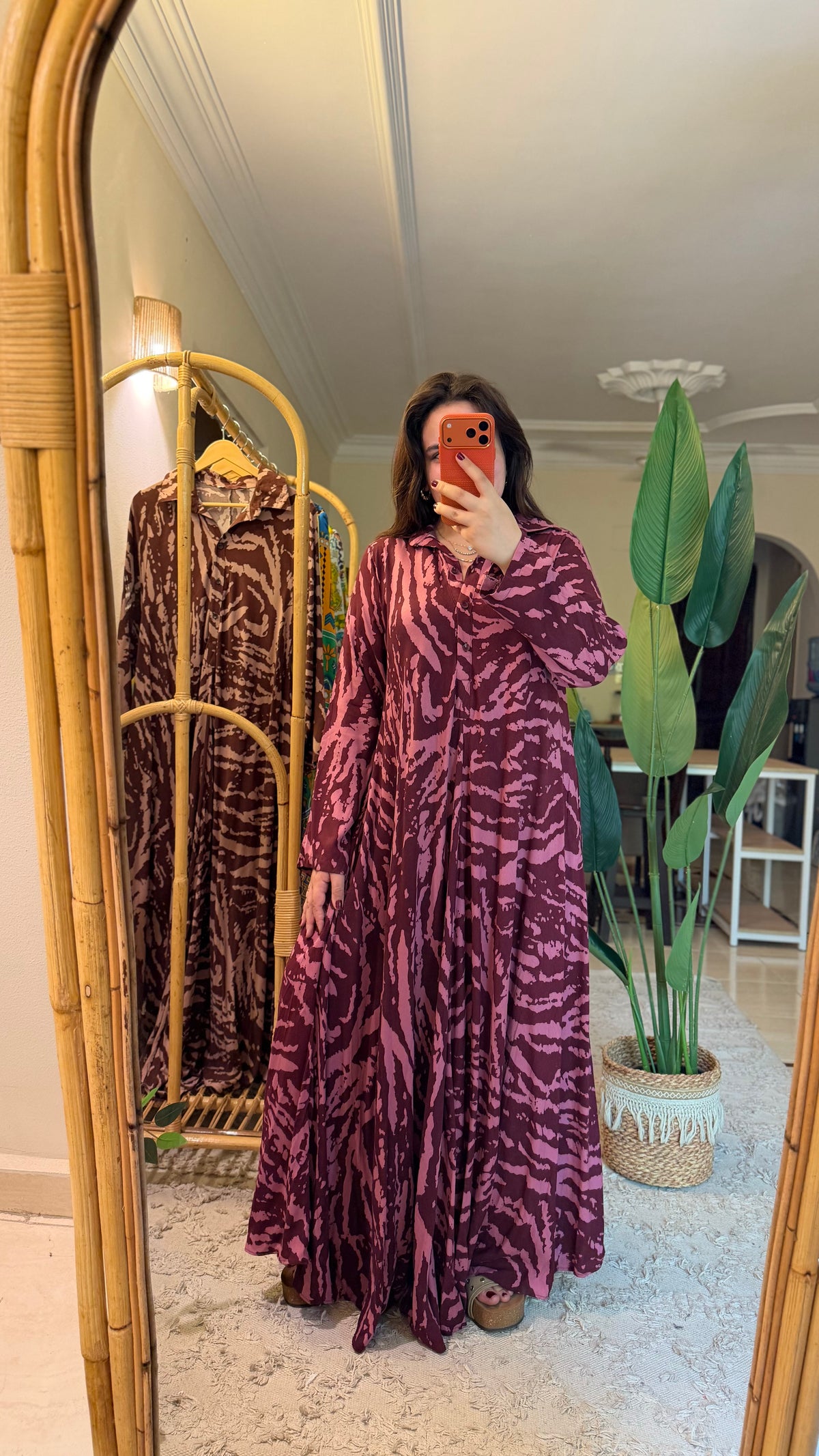 Plum & Pink Zebra Flowy Dress
