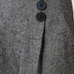 Grey Wide Leg Pants With Buttons Detail