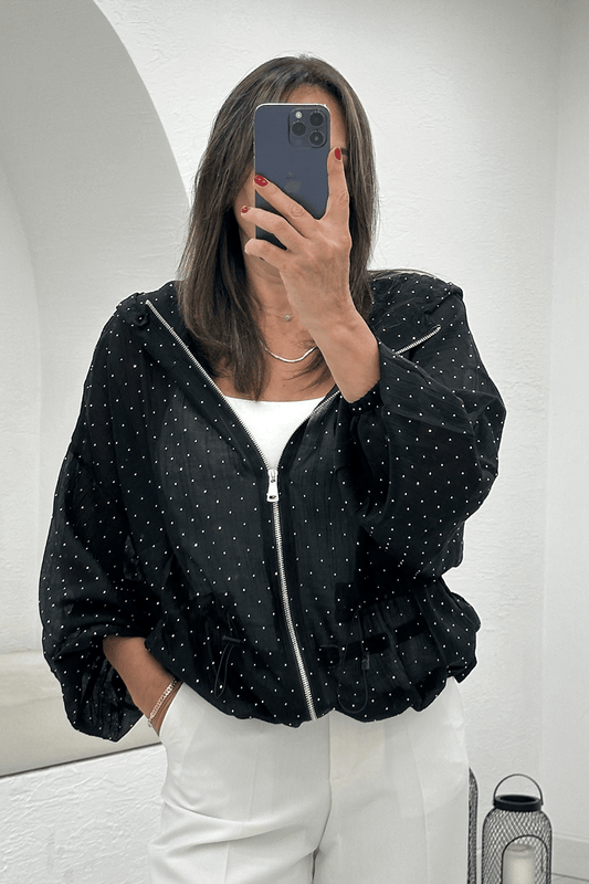 Bling Black Studded Jacket