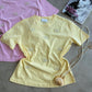 Yellow Pearl Bows Emballished T-Shirt