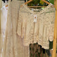 Boho Beige Indian Crochet Skirt Set